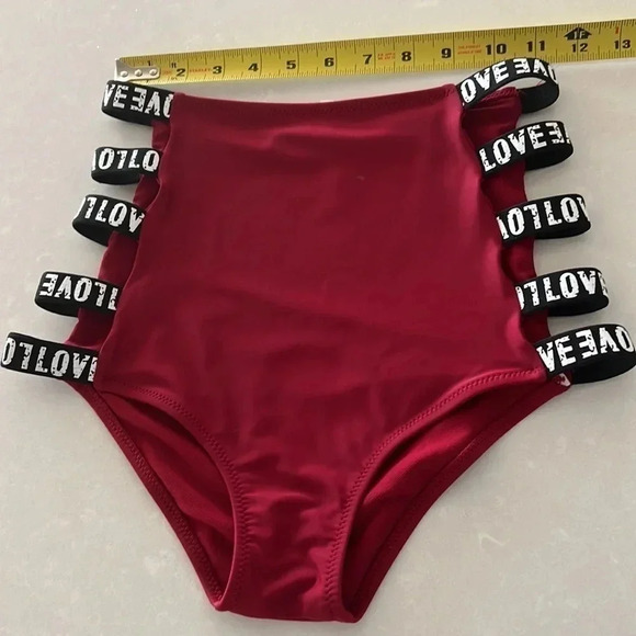 Bikini Burgundy Panty “Love” - Picture 9 of 12